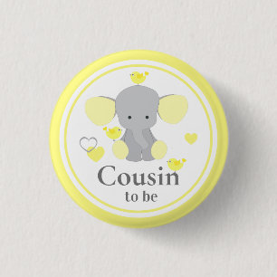 neef om baby jongen meisje douche olifant te zijn ronde button 3,2 cm