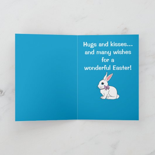 neef-paashaas feestdagen kaart (Binnen)