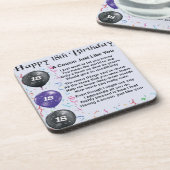 Neef Poem 18th Birthday Onderzetter (Linkerzijde)