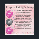 Neef Poem 18th Birthday Pink Notitieblok<br><div class="desc">Een groot cadeau voor een neef op hun 18e verjaardag</div>
