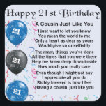 Neef Poem 21st Birthday Vierkante Sticker<br><div class="desc">Een groot cadeau voor een neef op hun 21ste verjaardag</div>