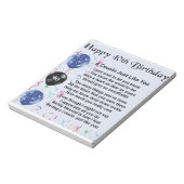 Neef Poem 40th Birthday Notitieblok (Linkerzijde)