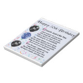 Neef Poem 50th Birthday Notitieblok (Linkerzijde)