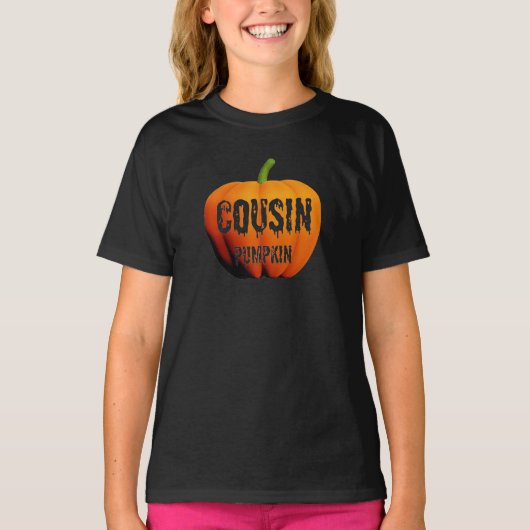 Neef Pompoen Halloween Design T-shirt (Voorkant)