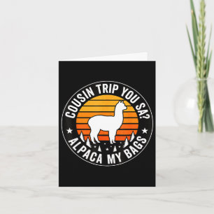 Neef reis je zegt alpaca mijn tassen kaart