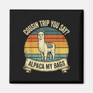 Neef reis je zegt alpaca mijn tassen  magneet