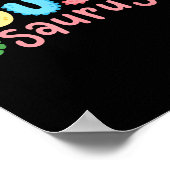 Neef Saurus Kinder Dinosaurus Verjaardagsfeest Fam Poster (Hoek)