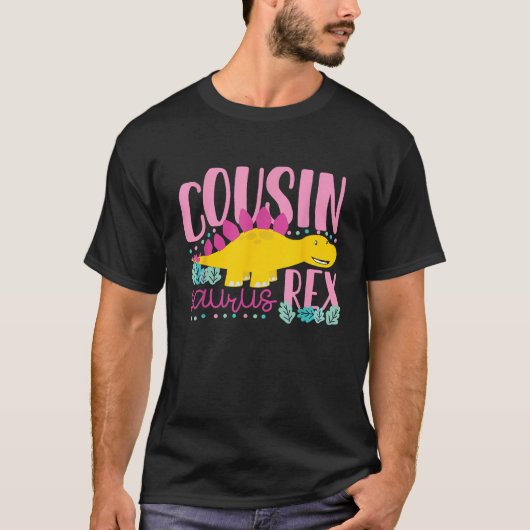 neef saurus rex grappige dinosaurus Kinder meisjes T-shirt (Voorkant)
