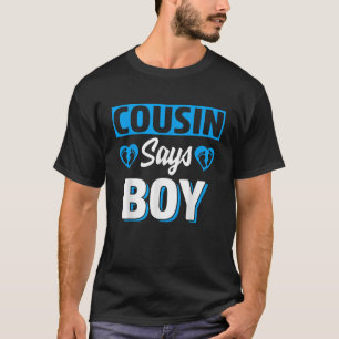 Neef Says Boy Cute Gender onthulling Team Blue Bab T-shirt