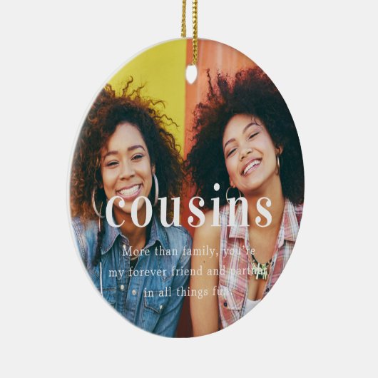 neef | Sentimentele foto KeepSake Kerstmis Keramisch Ornament (Rechts)