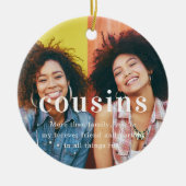 neef | Sentimentele foto KeepSake Kerstmis Keramisch Ornament (Voorkant)