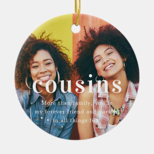 neef | Sentimentele foto KeepSake Kerstmis Keramisch Ornament (Voorkant)