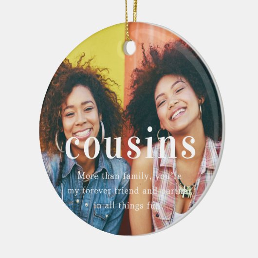 neef | Sentimentele foto KeepSake Kerstmis Keramisch Ornament (Links)