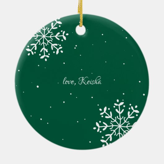 neef | Sentimentele foto KeepSake Kerstmis Keramisch Ornament (Achterkant)