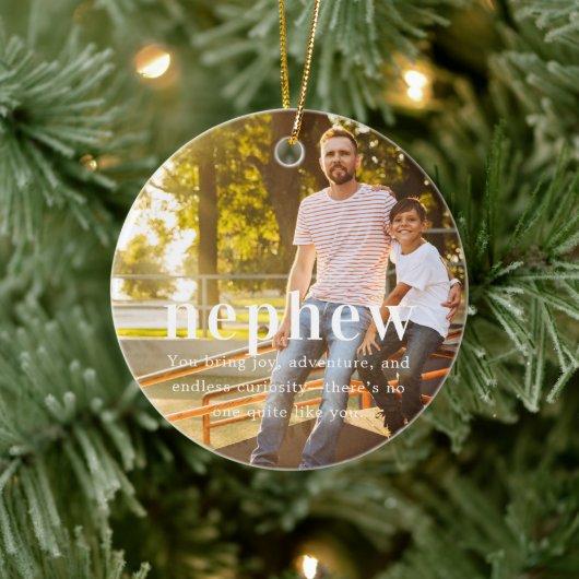 neef | Sentimentele foto KeepSake Kerstmis Keramisch Ornament (Boom)