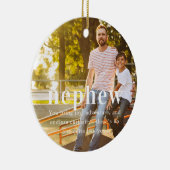 neef | Sentimentele foto KeepSake Kerstmis Keramisch Ornament (Rechts)