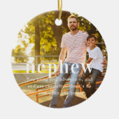 neef | Sentimentele foto KeepSake Kerstmis Keramisch Ornament (Voorkant)