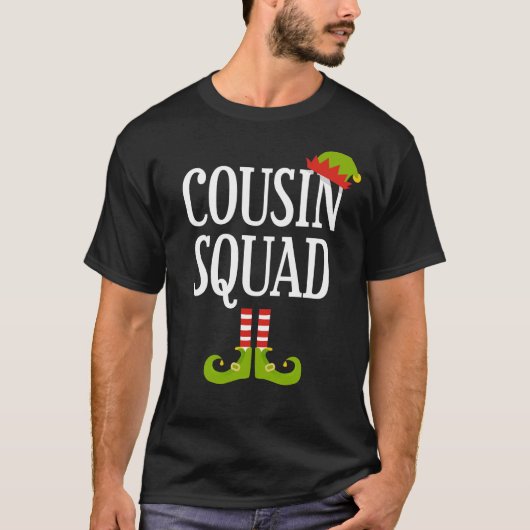Neef Squad: Funny Design Elf Kerstmis T-shirt (Voorkant)