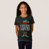 Neef Squad Grappige Elf Familie Verzamelen Kerstmi T-shirt (Voorkant volledig)