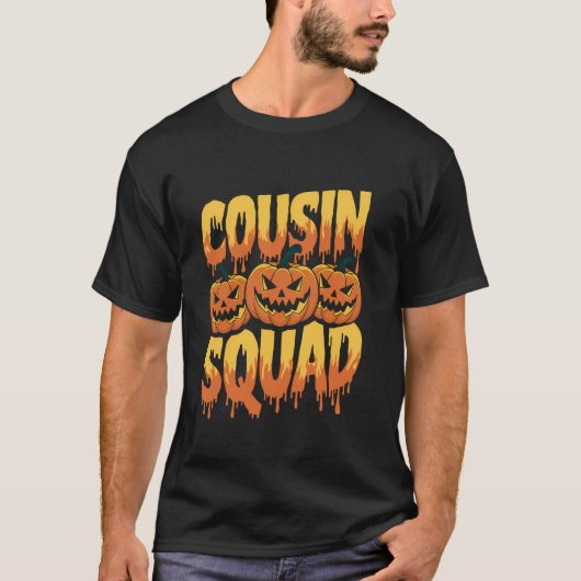Neef Squad Halloween Pompoen Grappig Matching Fami T-shirt (Voorkant)