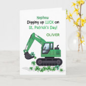 Neef St. Patrick's Day Bouwtruck Kaart (Gele Bloem)