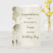 Neef trouwdag gefeliciteerd kaart (Gele Bloem)