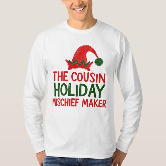 Neef Vakantie Mischief Maker Kerstmis T-shirt (Voorkant)