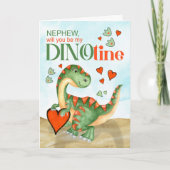 Neef Valentijn T-Rex Dinosaur Be Mine DINOtine Feestdagen Kaart (Voorkant)