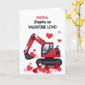 Neef Valentijnsdag Bouwtruck Hartjes Kaart (Gele Bloem)