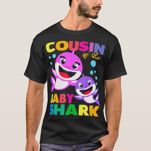 Neef van de Baby Shark Verjaardag Neef Shark _3 T-shirt (Voorkant)