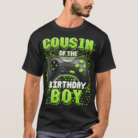Neef van de Birthday Boy Matching Video Game Bir T-shirt (Voorkant)