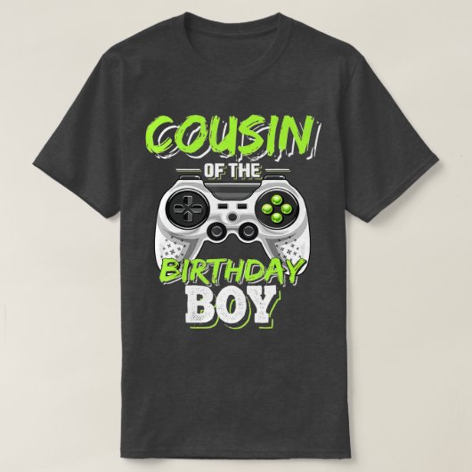 Neef van de Birthday Boy Matching Video Game Bir T-shirt (Design voorkant)