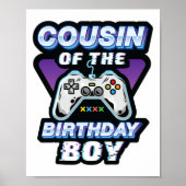 Neef van de Birthday Boy Video Game Bday Party G Poster (Voorkant)