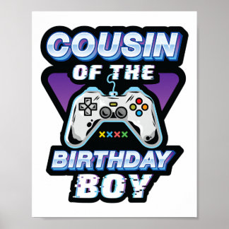 Neef van de Birthday Boy Video Game Bday Party G Poster