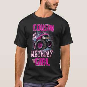 Neef van de 'Birthday Girl Monster Truck' 1st T-shirt