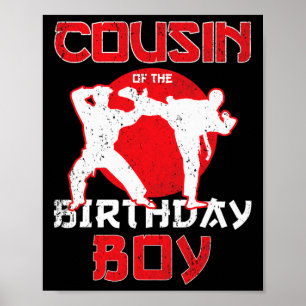Neef van de Birthday Karate Taekwondo Boy Martia Poster