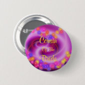 neef van de bride Swirly Heart Button (Voorkant /achterkant)