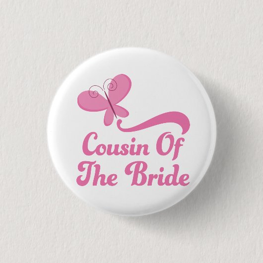 Neef van de Bride Wedding Party Ronde Button 3,2 Cm (Voorkant)
