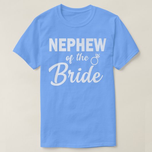Neef van de bruid coördineert huwelijksfeest  t-shirt (Design voorkant)