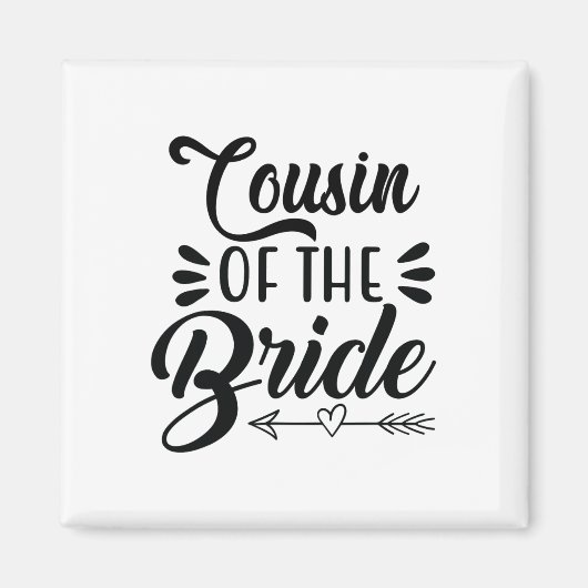 Neef van de bruid huwelijksfeest familie bruids sh magneet (Voorkant)