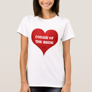 Neef van de bruid rode hart bruiloft bruids liefde t-shirt