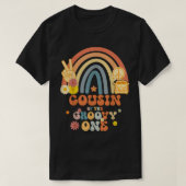 Neef van de Groovy One Rainbow Boho Birthday Par T-shirt (Design voorkant)