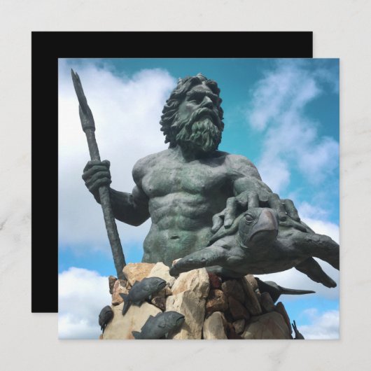 neef van de koning op het strand van virginia kaart (Voorkant / Achterkant)