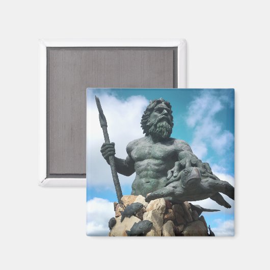 neef van de koning op het strand van virginia magneet (Voorkant / Achterkant)