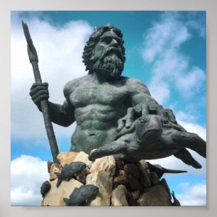 neef van de koning op het strand van virginia poster