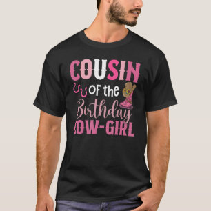 Neef van de verjaardag Cow Girl Rodeo Cowgirl 1e  T-shirt