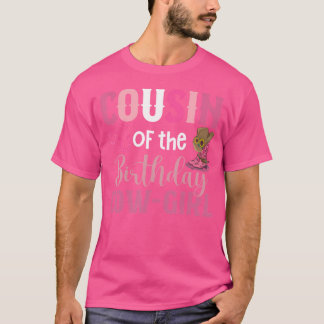 Neef Van De Verjaardag Cow Girl Rodeo Cowgirl 1ste T-shirt