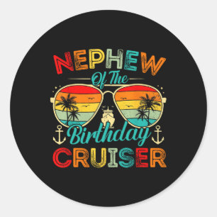 Neef van de verjaardag cruiser familie cruise verj ronde sticker