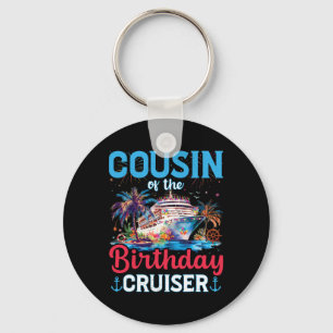 Neef van de verjaardag Cruiser Funny Cruise Geboor Sleutelhanger