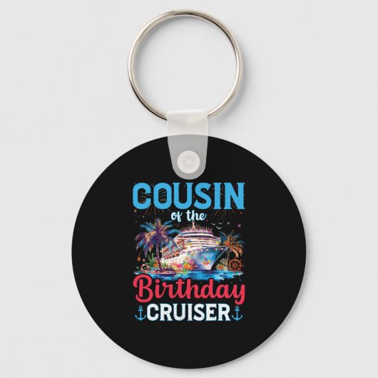 Neef Van De Verjaardag Cruiser Leuke Cruise Verjaa Sleutelhanger (Voorkant)